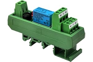 Electronics-Salon AC/DC 12V Slim DIN Rail Mount DPDT Signal Relay Interface Module, RY12W-K.