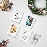 EGOFINE 7x5 Picture Frames Set of 4 Solid Wood with Acrylic Glass White view 8