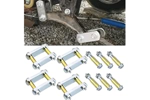 RYANSTAR RACING Heavy Duty Shackle Upgrade Kit Compatible with CRE3000 Stock and Equaflex Trailer Shackle kit 3.125" Shackles Tandem Axle Replaces UO12-021 Silver