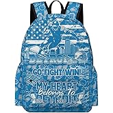 DKEAQZ Football Gifts for Detroit Fans, Football Style Backpack for Men Women, Sport Style Fans Gifts, Laptop Backpack for Travel Sports Gym Work