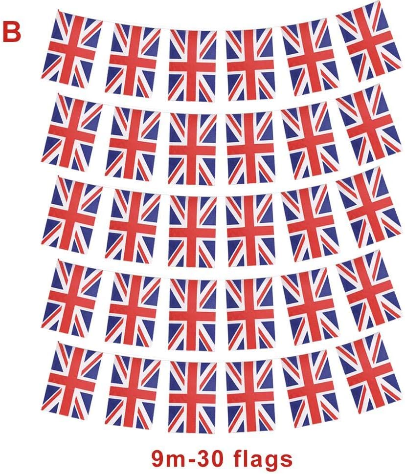 Union Bunting Pendant Flags British Banner Fabric Flag Decoration Long Lasting Use for Birthday Wedding Party National Day Celebration