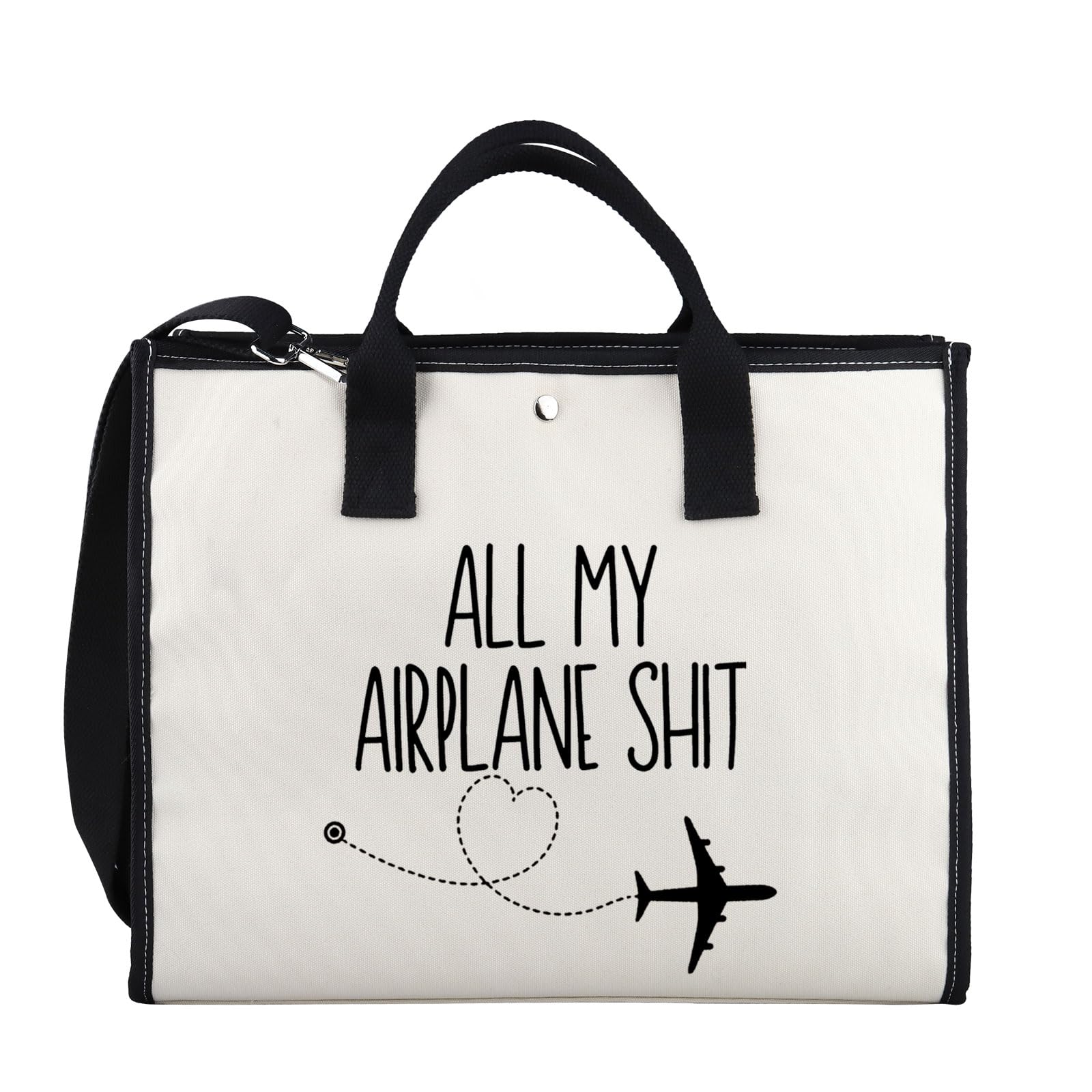 All My Airplane Sh*t Accessory Pouch Traveler Makeup Bag Charger Pouch Flight Attendant Cosmetic Bag (Airplane Shit Tote 2ku)