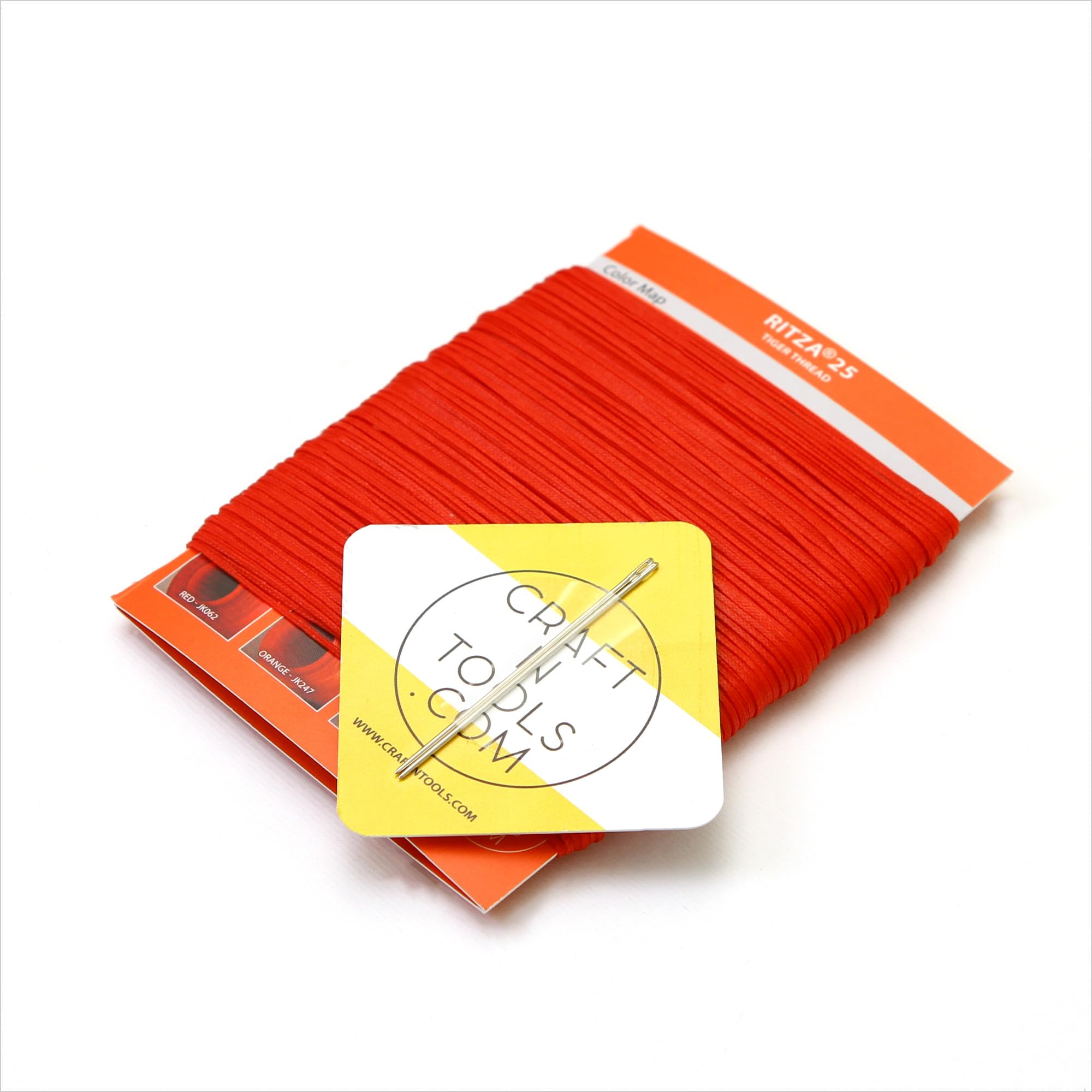 RED 0.8mm RITZA 25 Tiger Thread for Leather Craft | Waxed Tiger Thread | Ritza 25 Thread | Waxed Polyester | Saddlers Thread