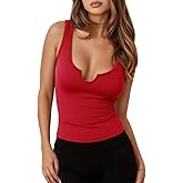 Tankaneo Womens Summer Scoop Neck Tank Tops Workout Ribbed Knit Sleeveless Shirts Casual Slim Fit T Shirts