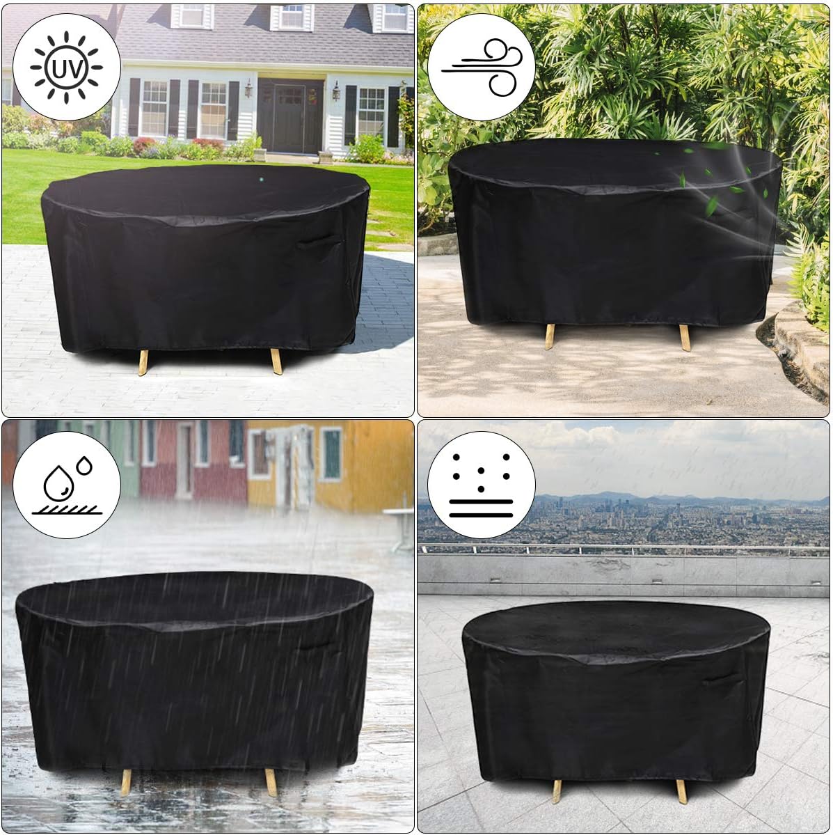 Copertura Per Mobili Da Giardino Wakects 100x60x90cm - Impermeabile, Antivento E Antipolvere