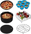COSORI Accessories XL (C158-6AC) Set of 6 Fit all 5.8Qt, 6Qt Air Fryer, BPA Free, Dishwasher Safe, Nonstick Coating, Black