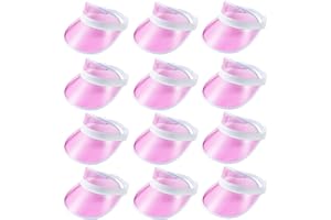 BEEVARN 12 Pack Sun Visor Hats Women UV Protection Clear Outdoor Beach Sports Golf Sunhat Party Cap