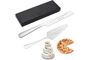 Personalized Wedding Cake Cutter and Serving Set, Stainless Steel Custom Engraved, Elegant Bridal Cutter, Wedding Gift Annive