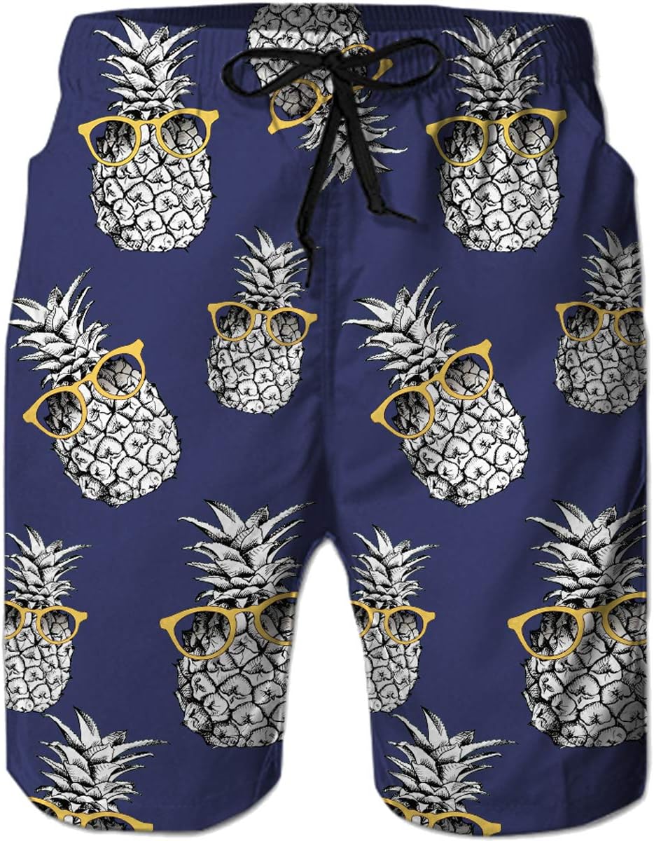 TUONROAD Mens Funny Swim Trunks Quick Dry Beachwear Sports Running Swim Board Shorts Mesh Lining
