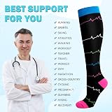 LEOSTEP Compression Socks 6 Pairs Women Men Knee High Flight Running view 5