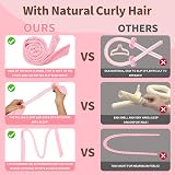 CNMTCCO Heatless Hair Curling Headband Flannel Velvet No Heat Curls Ribbon Pink view 7