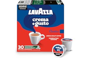 Lavazza Crema e Gusto Medium Roast K-Cup Coffee Pods, 30 Count For Keurig Coffee Makers