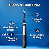 Oral-B iO 3 Matt Black Ultimate Clean Electric Toothbrush with Charger Pouch view 3