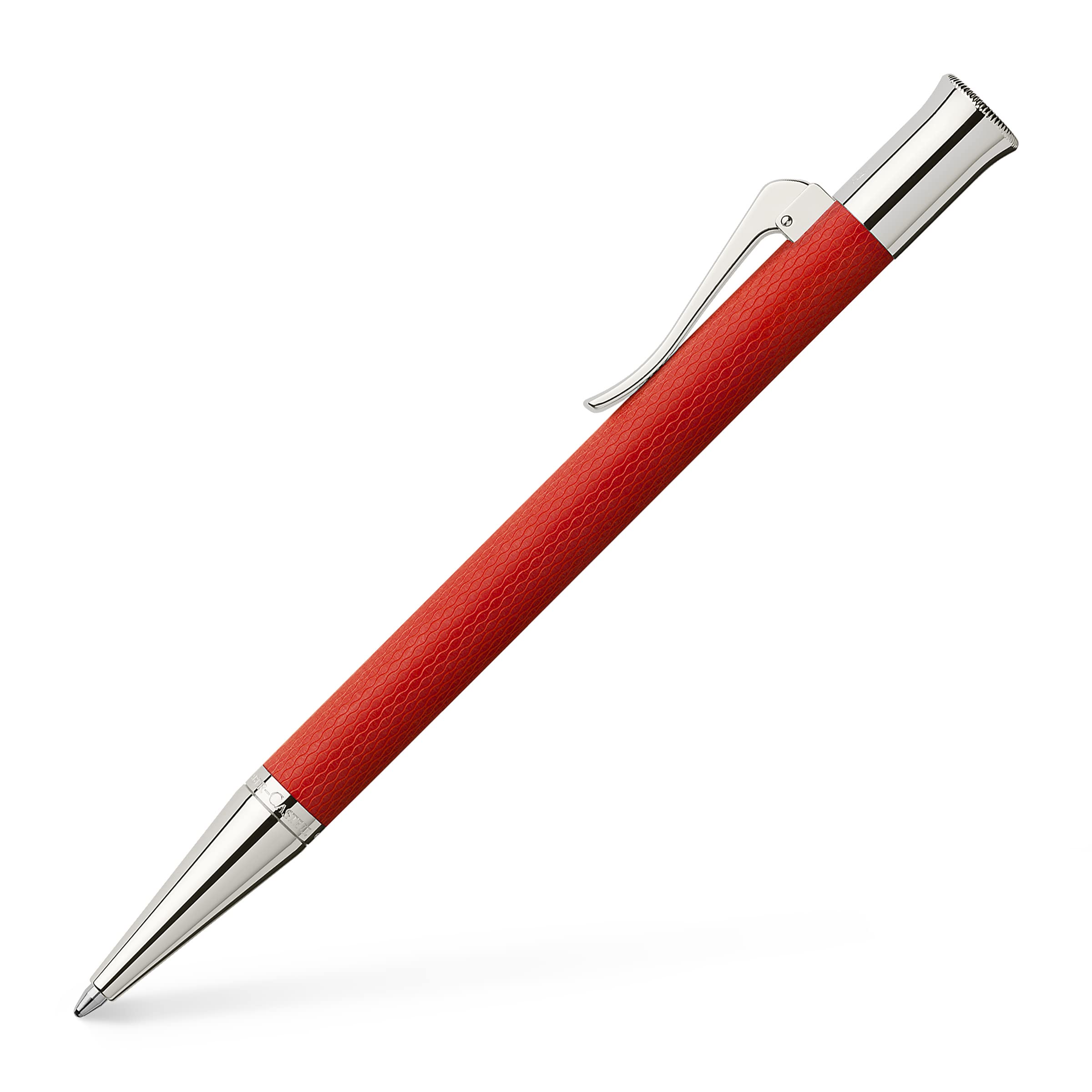 Faber-Castell Graf 145215 Retractable Ballpoint Pen Guilloche Indian Red