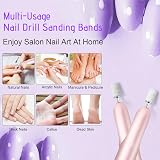 BLESWIN 180 Grit Nail Sanding Bands 100 Pcs 3/32" Mandrel Bit Set view 4
