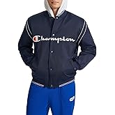 Champion Men's Satin Varsity Bomber Jacket With Logo