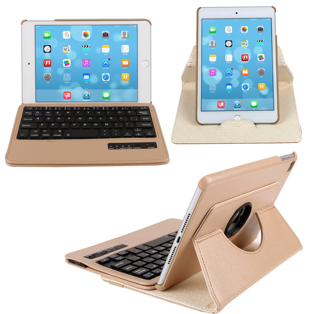 iPad mini 4 Keyboard Case, KVAGO Stylish 360 Rotating Amazon.co.uk