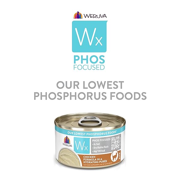 WERUVA WX PHOS FOCUSED, CHICKEN FORMULA IN A HYDRATING PURÉE, 3OZ CAN (PACK OF 12)