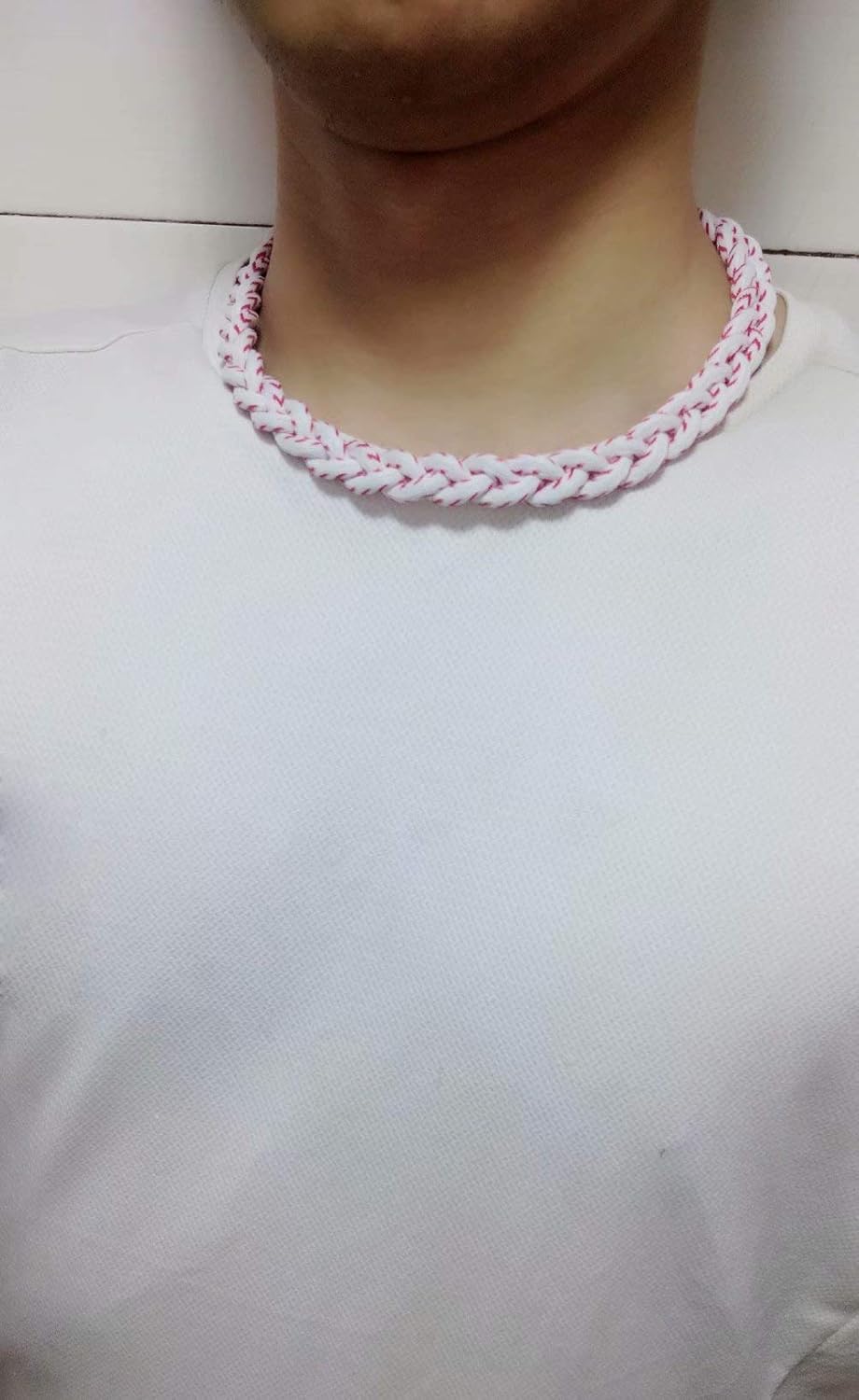 Baseball Rope Necklace for Boys - Three Braided Sport Titanium Tornado Necklace for American Baseball Player Softball Fans Necklace: Clothing
