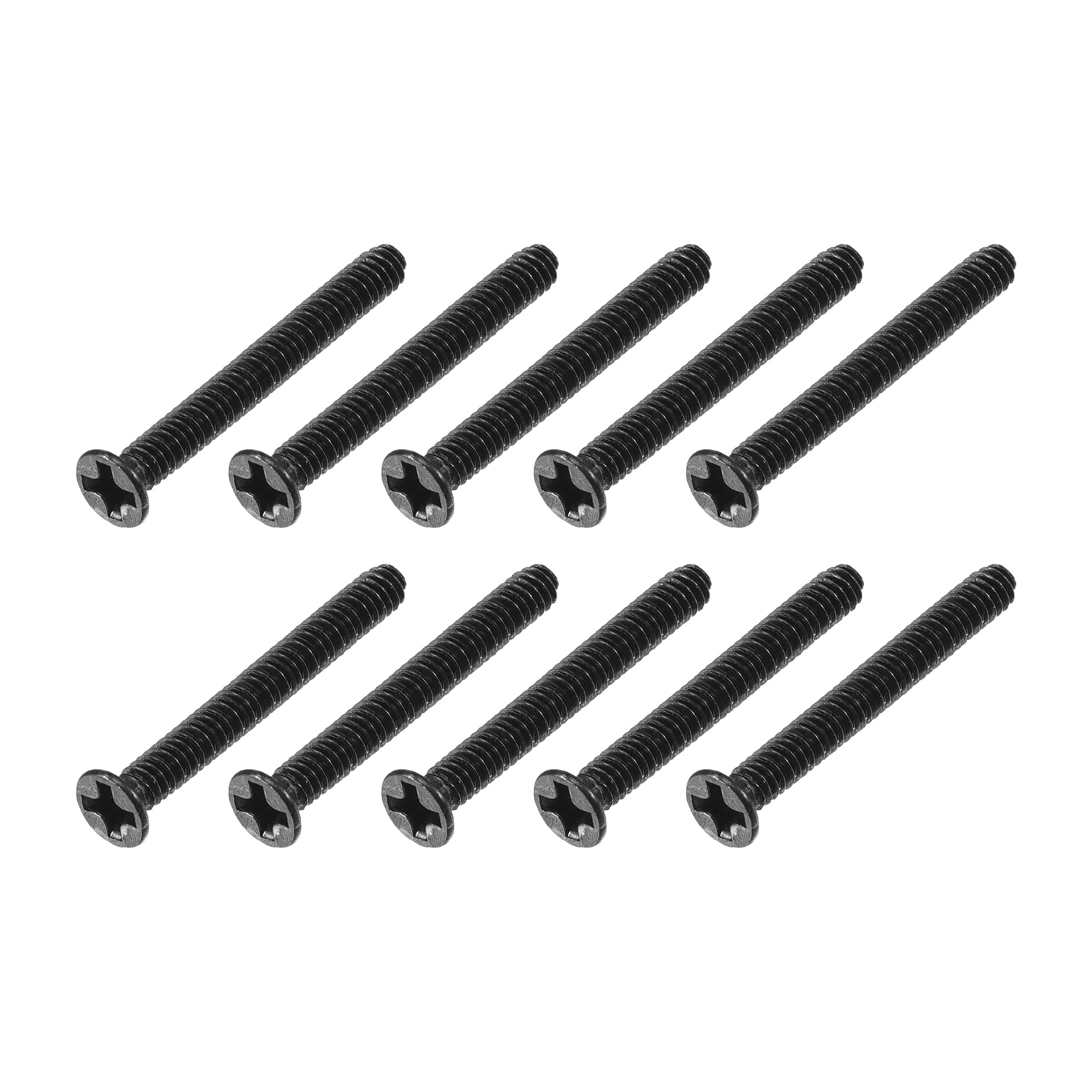 METALLIXITY Phillips Flat Head Screws (M2 x 20mm) 350Pcs, Carbon Steel Machine Screws - for Glasses Watch and Other Small Electronics, Black