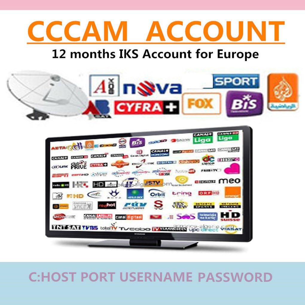 Topfire 12 Month CCCAM 1 Year Europe 4 Cline Subscription HD WIFI DVB-S2 Support Spain German Poland UK France for All Box