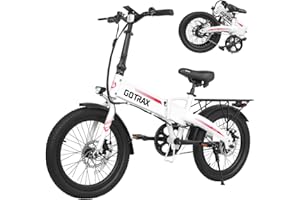 Gotrax 20" Folding Electric Bike with 40Miles (Pedal-assist1) by 48V Battery, 20Mph Power by Peak 500W, Adult Electric Bicycle with 5 Pedal-Assist Levels& LCD Display, Suitable for Commuting