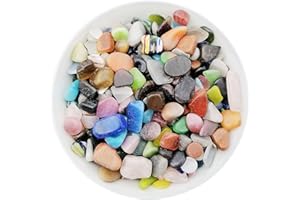 Alfykym 335g Assorted Multicolor Quartz Crystals Rocks Multicolor Crushed Crystal Quartz Tumbled Rocks and Crystals