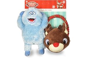 Rudolph The Red Nosed Reindeer Bumble Dog Toys, 2 Piece | Rope Dog Toys Squeaky Dog Toys from Christmas Dog Toys, Dog Chew Toys | Tug Dog Toys, 9 inch