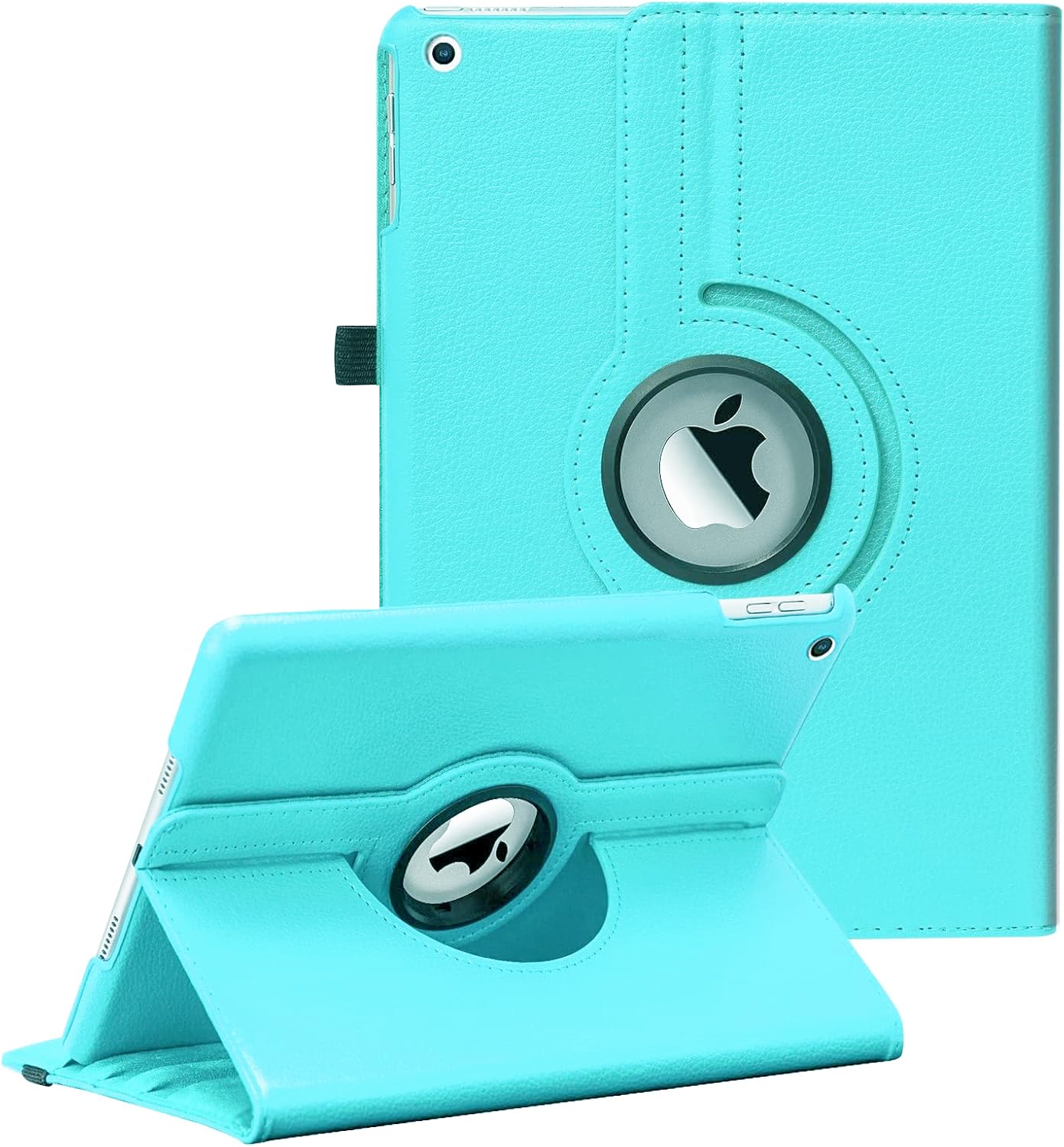 World Biz Rotating Case For10.2" (9th/8th/7th Generation, 2021/2020/2019), 360 Degree Rotation Stand Flip Cover, Auto Wake/Sleep for Apple iPad 10.2 (Sky Blue)