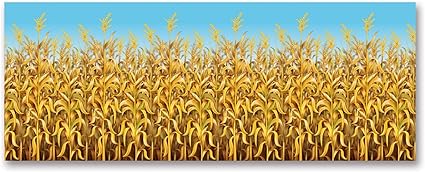 Amazon Com Beistle 1 Pack Decorative Cornstalks Backdrop 4 Feet