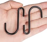 ilauke 32 Pack Heavy Duty S Hooks Black S Shaped Hooks Hanging Hangers view 6