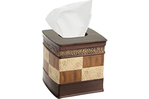 ZAHARI HOME Resin Tissue Box Cover for Modern Home Decor - Minimalist Square Tissue Box Holder for Guest Room, Bedroom, Bathroom, Tabletop & Office - Durable and Aesthetic Tissue Holder, Zambia