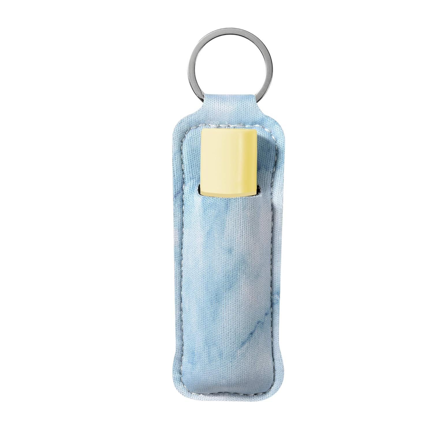 Beautyflier Clip-on Sleeve Chapstick Pouch Keychain Lipstick Holder Elastic Lip Balm Holster Travel Accessories