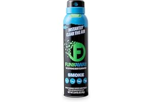 FunkAway Smoke Odor Eliminator Spray for Air, 3.4 oz., Eliminates Extreme Cigarette, Cigar and Campfire Smoke Odors, Instantly Refresh Smoky Air