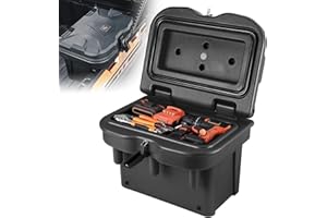 KEMIMOTO UTV Bed Storage Box 5.5GAL Compatible with Polaris Ranger 1000/XP 900 570 500 General 1000 4 2016 2017 2018 2019 2020 2021 2022 2023 2024 2025, Low-Density Polyethylene Cargo Storage Box