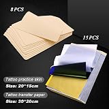 Rayyl Tattoo Practice Skin Kit 8 Fake Skins 15 A4 Transfer Papers Training view 2