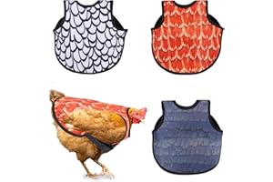 3 Pieces Premium Chicken Saddles with Adjustable Stretchy Strap, Feather Protector Apron, Breathable Hen Saddle Sweater Cloth