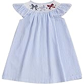 FYBITBO Toddler Baby Girl 4th of July Outfit American Flag Bowknot 4th of July Dress Kids Girls Fourth of July Clothes