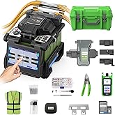 Komshine FX39 Fusion Splicer Fiber Optical 6s Fast Splicing Six Motors FTTH | 4.3" Touch Screen Core Alignment Fiber Splicer, 7800mAh Large Battery Capacity, Extra Fiber Electrodes, Power Meter -70~+10dB