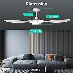 Roomratv Ceiling Fans with Lights,Large Airflow