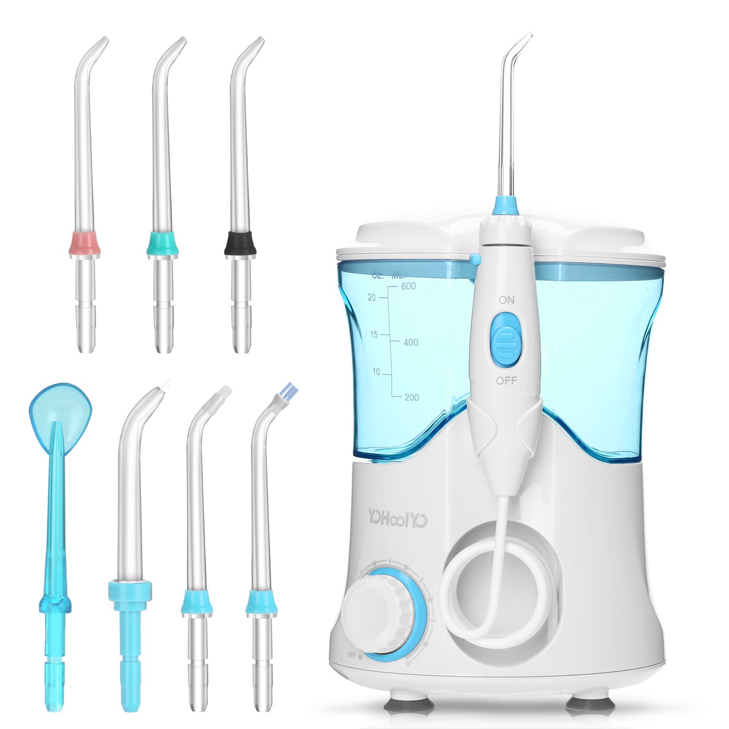 YOHOOLYO Irrigador Dental Waterflosser Oral Capacidad de ml con Boquillas Aprobado por