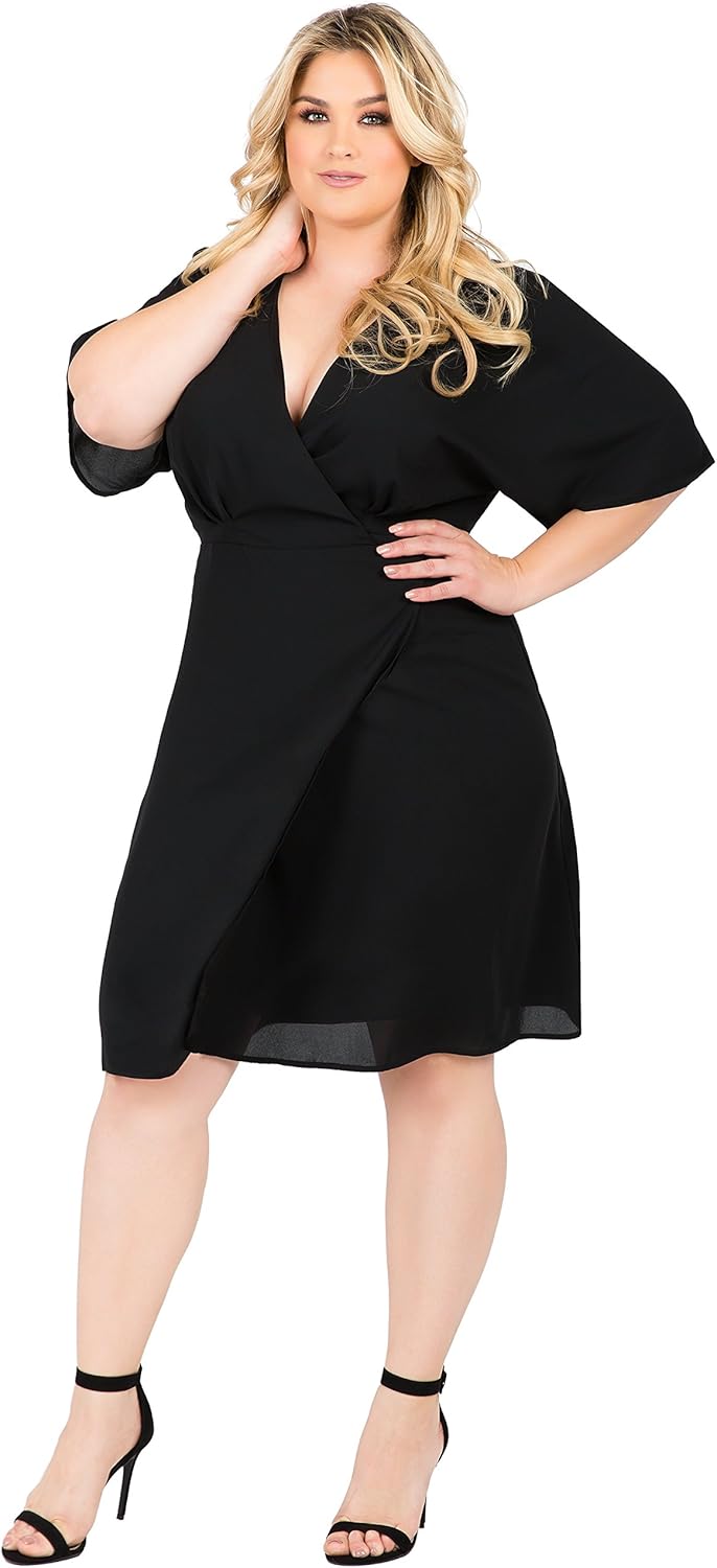 black kimono midi dress