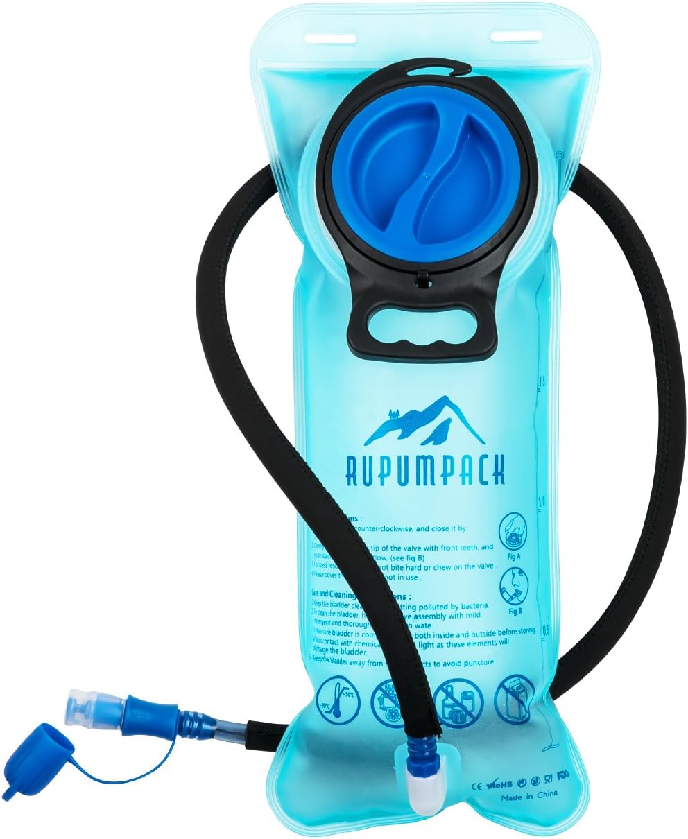RUPUMPACK Water Bladder Hydration Bladder 2 Liter 70oz - Leakproof Tasteless BPA Free Water Reservoirs Replacement, Fit for Camping Hiking Climbing Running Biking Outdoor Backpack : Sports & Outdoors