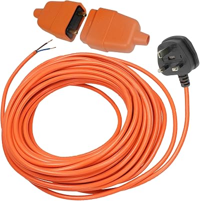 SPARES2GO 12m Cable & Lead Plug Repair Extension 2 Core Pin Coupler Socket 12m