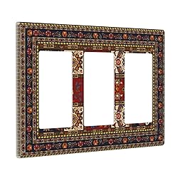 Spshian Vintage Boho Tribal Rustic Blue Red Paisley