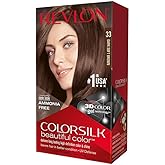 Revlon ColorSilk Beautiful Color, 33 Dark Soft Brown 1 ea (Pack of 6)