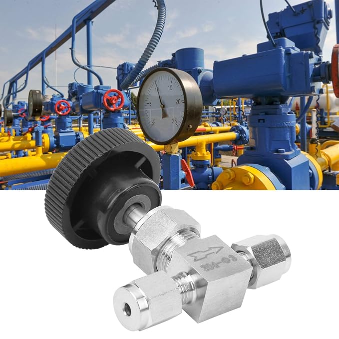Needle Control Valve, Gas Needle Valve Durable 2‑Way Practical for