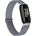 Vancle Elastic Bands for Fitbit Inspire 3 Bands Women, Breathable Adjustable Replacement Stretchy Nylon Loop Wristband Sport Straps Compatible with Fitbit Inspire 3 Fitness Tracker