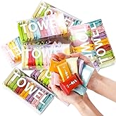 WUWEOT 140 Pack Compressed Towels Tablets, 28 x 24 cm Soft Face Washcloths, Disposable Face Compressed Towels,Individual Pack
