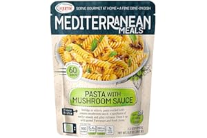 HEYDAY GOURMET Mediterranean, Ready to Eat Pasta with Mushroom Sauce, No Preservatives, No Colorants, No Artificial Flavors, 8.8 Oz (Pack of 1)